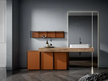REA 004 - Single washbasin countertop by Edoné by Agorà - view 2